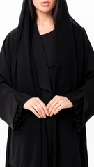 إكليبس عباية باللون الأسود الكلاسيكي - تفصيل