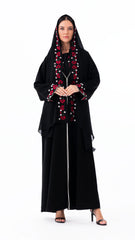 Floriana abaya in black