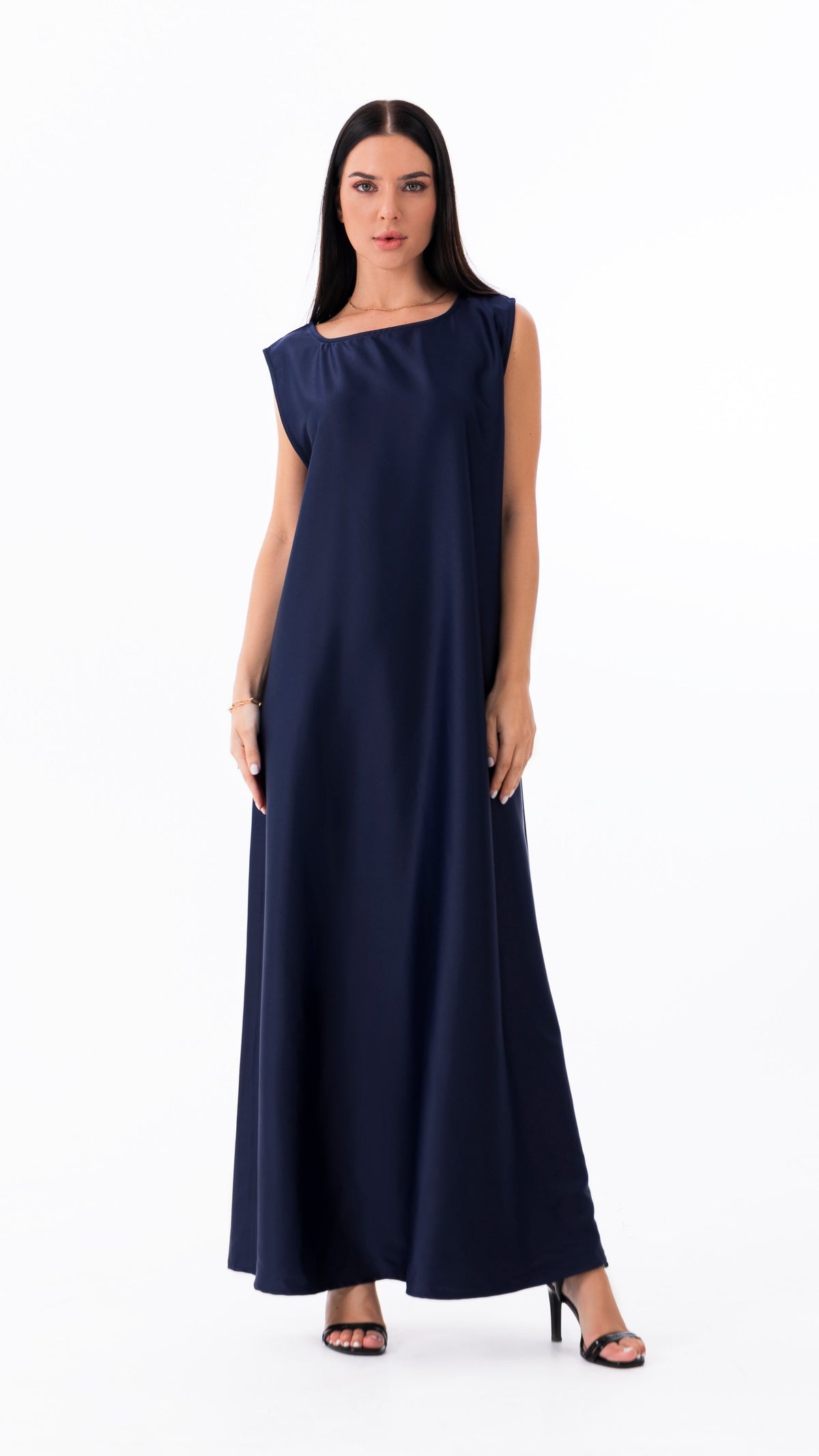 Under abaya dress - Navy sleeveless