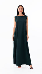 Under abaya dress - Dark Green sleeveless