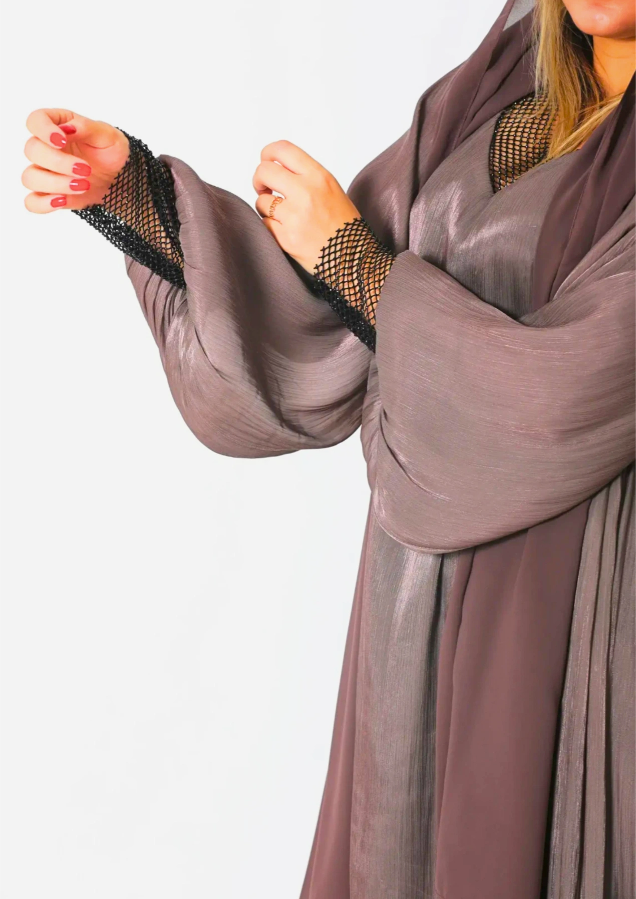 Rovana Abaya Tow Pieces In Brown