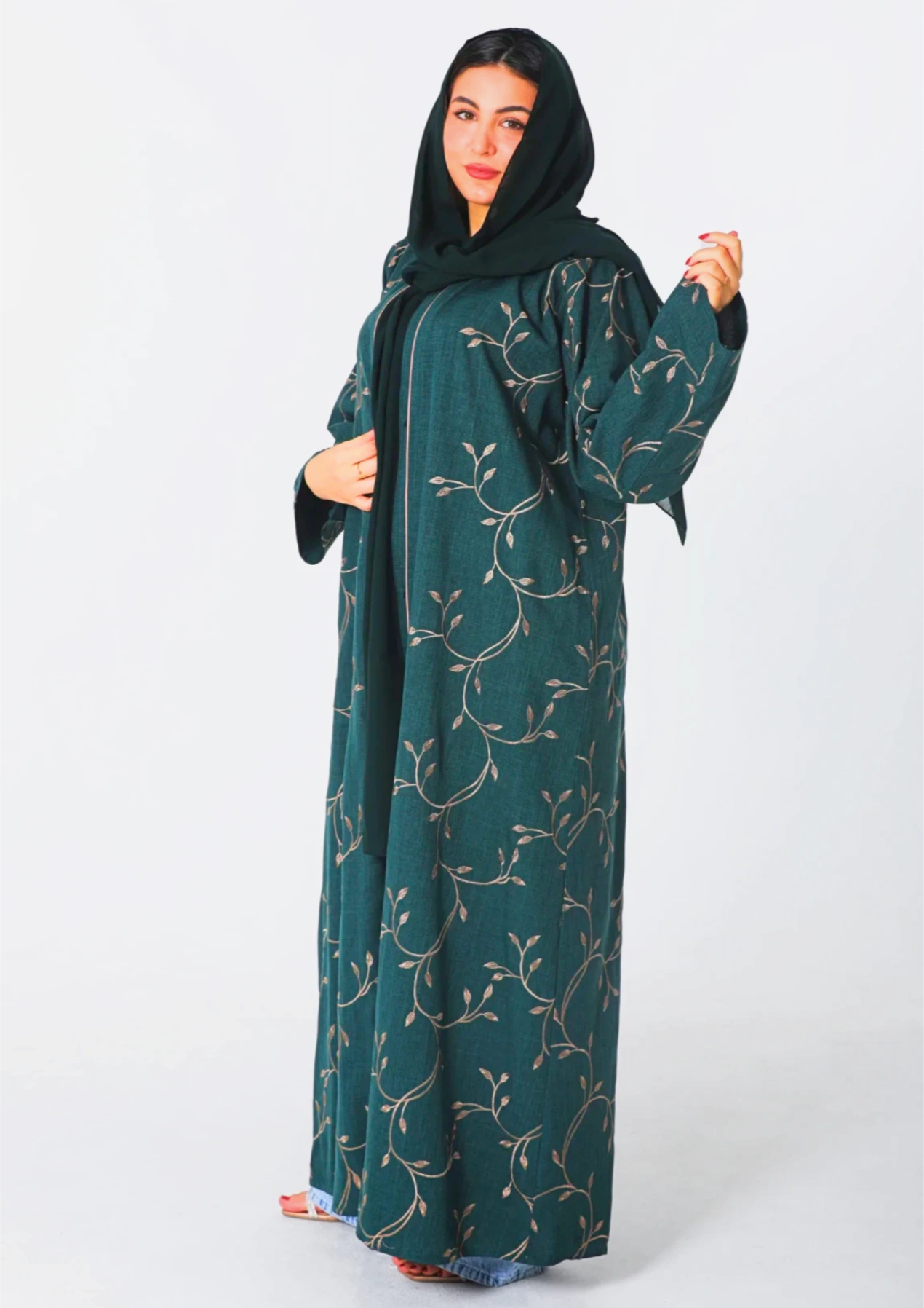 Al Oud Abaya Dark Green