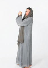 Rovana Abaya Tow Pieces In Grey