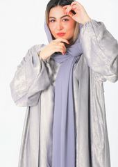 Al Fatena Abaya Tow Pieces in Silver