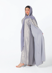 Al Fatena Abaya Tow Pieces in Silver