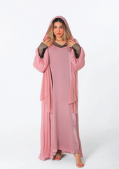 Rovana Abaya Tow Pieces In Pink