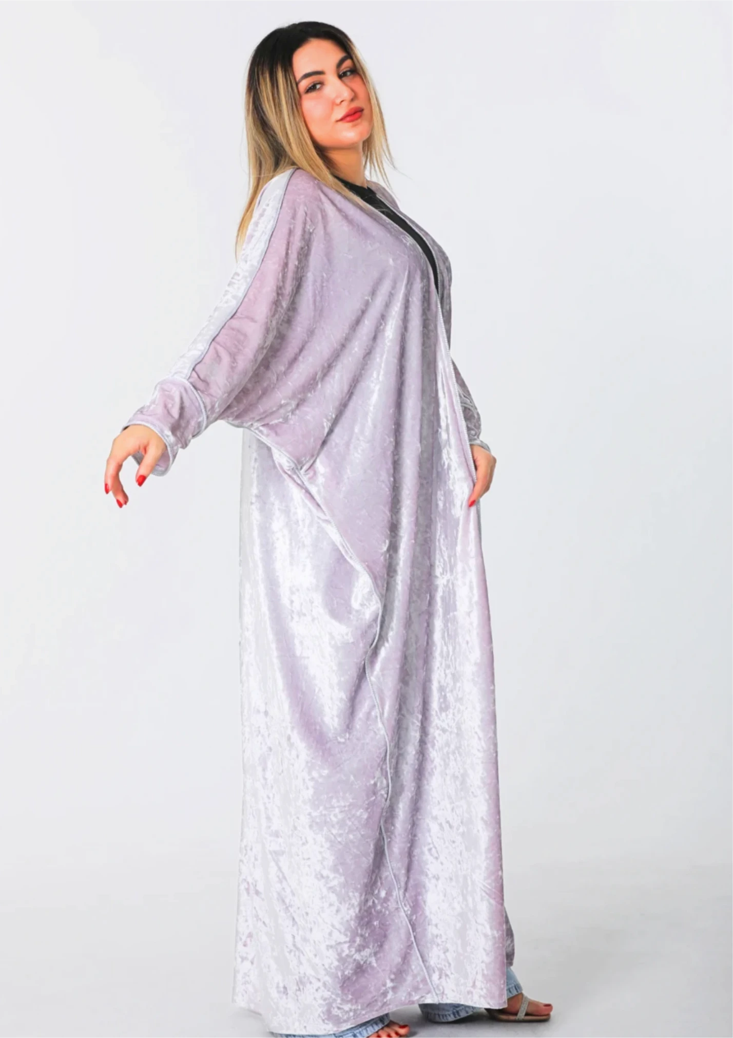 Al Naya Silver Abaya