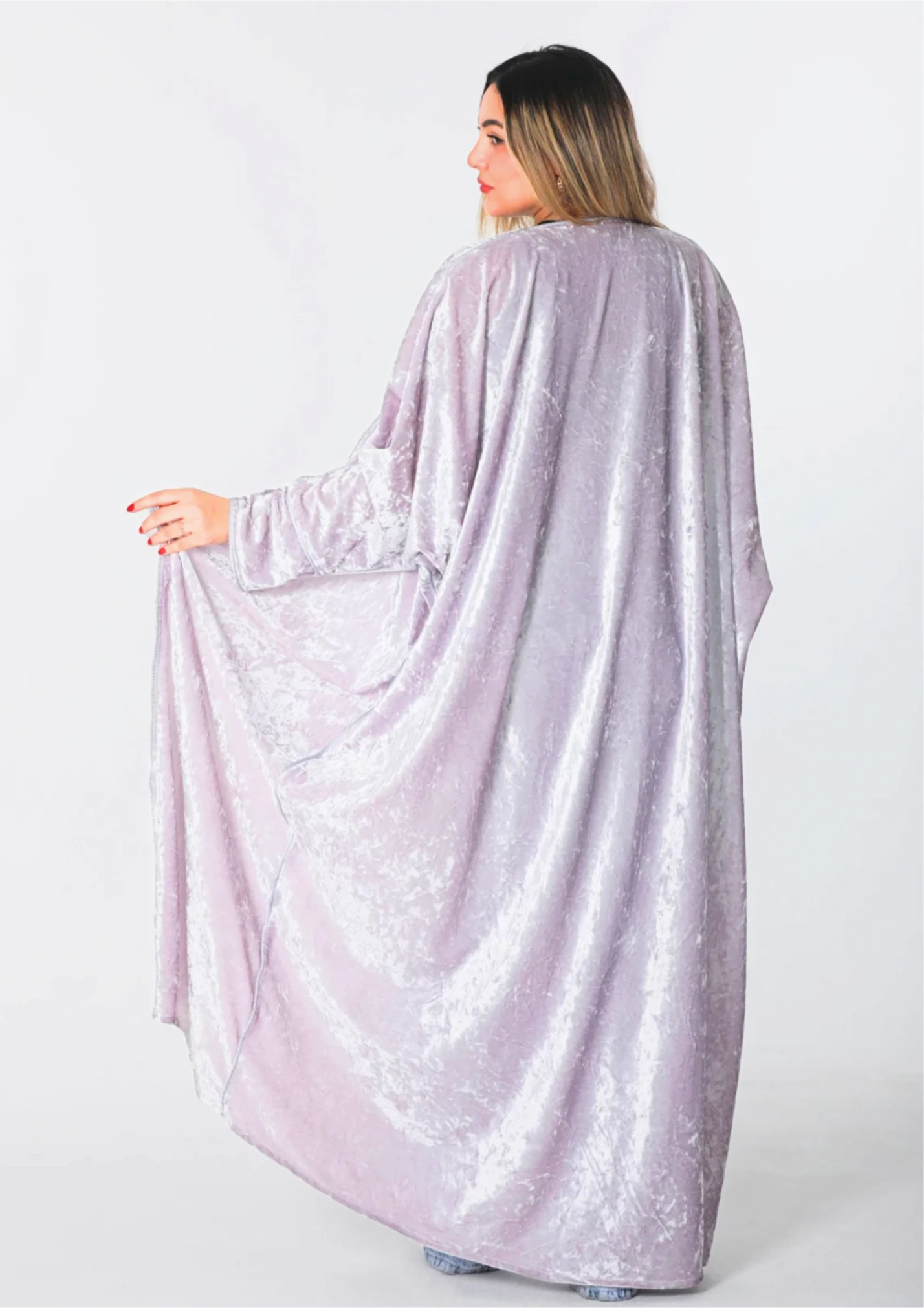 Al Naya Silver Abaya
