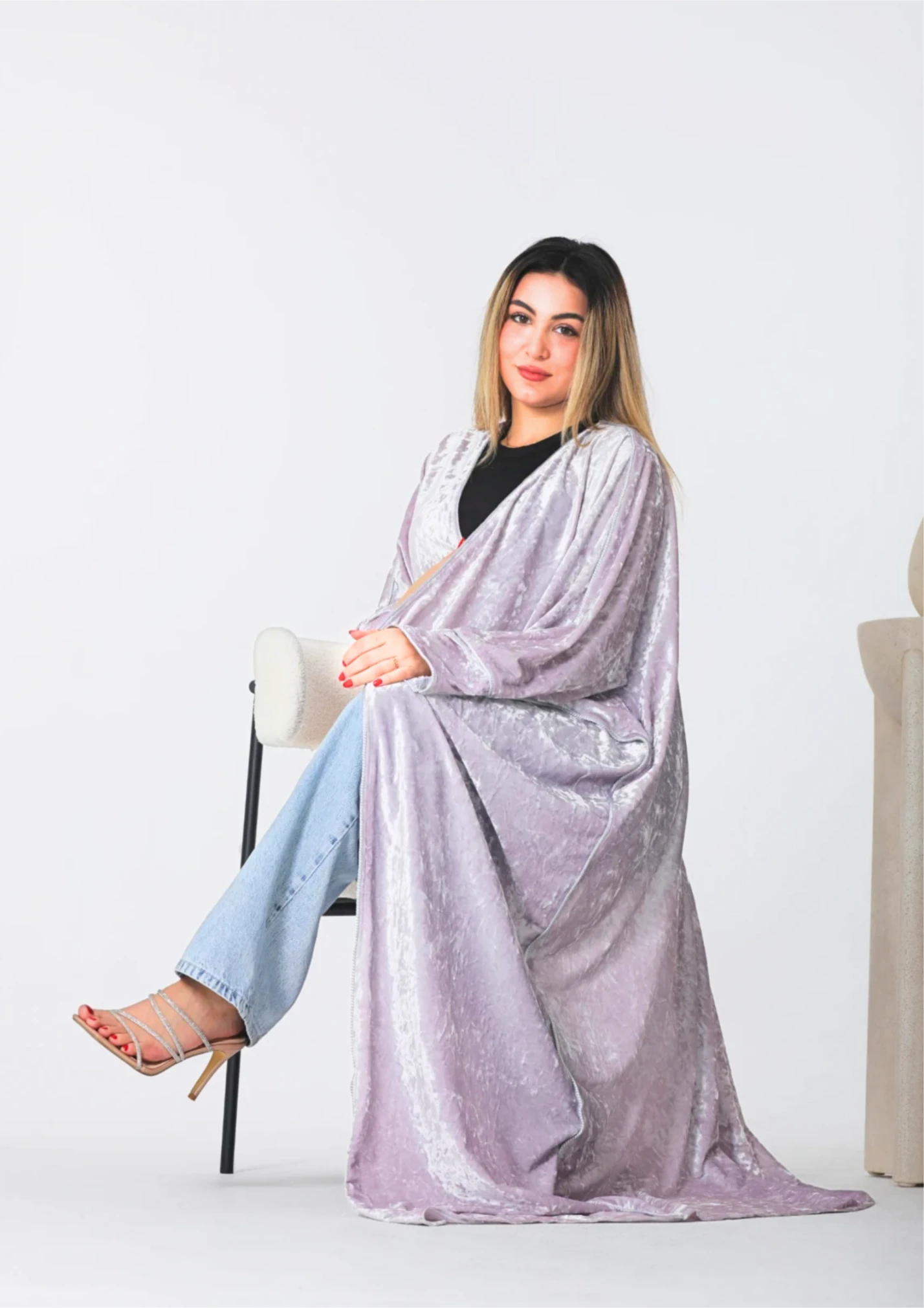 Al Naya Silver Abaya