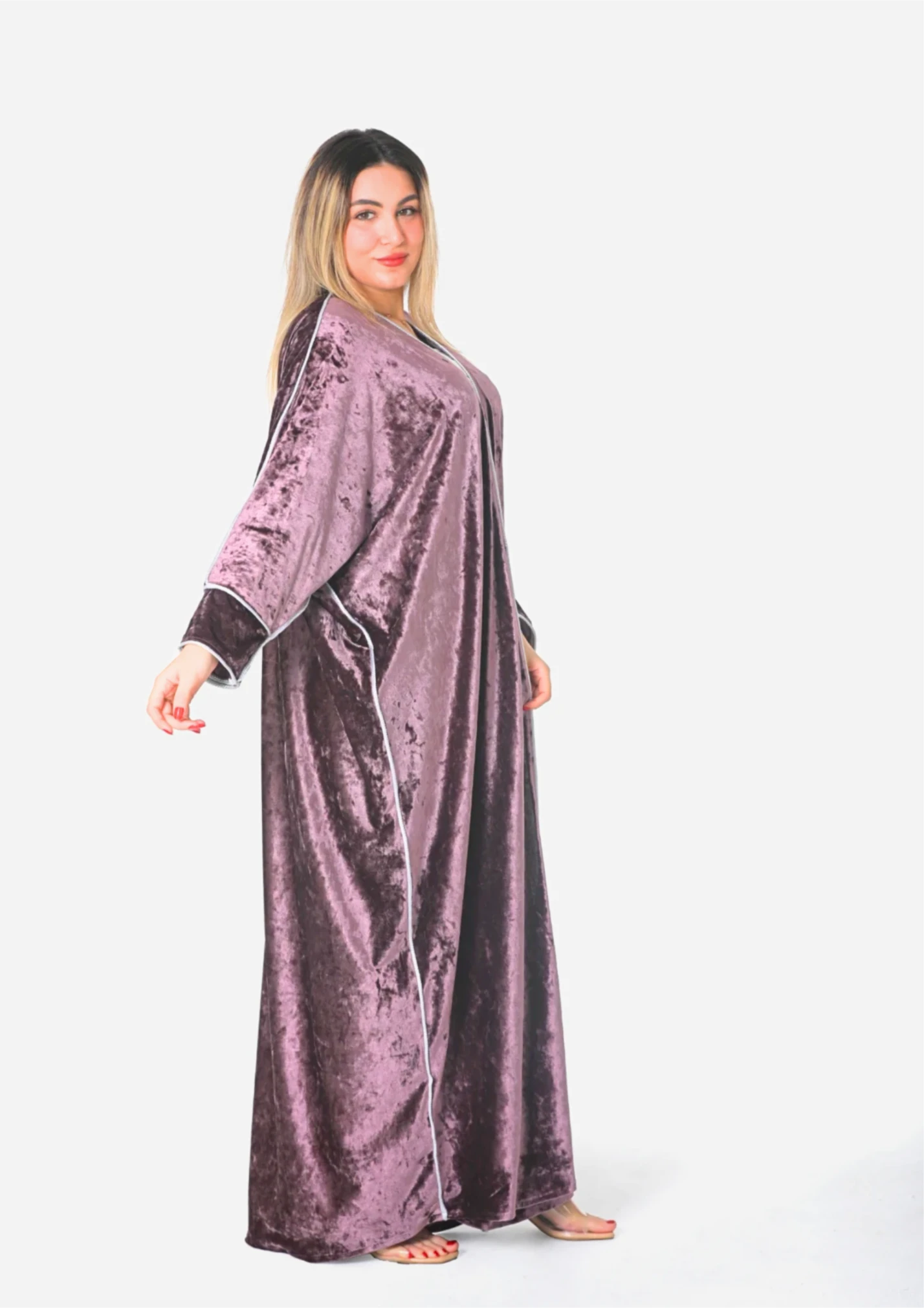 Al Naya Purple Abaya