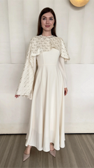 Malak Dress in off white - customization