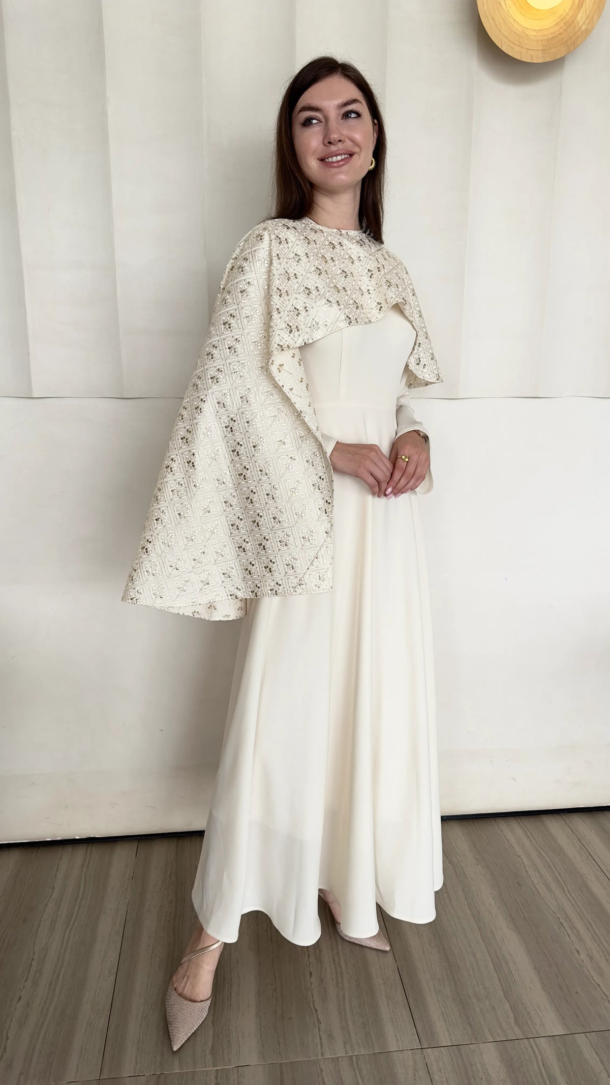 Malak Dress in off white - customization