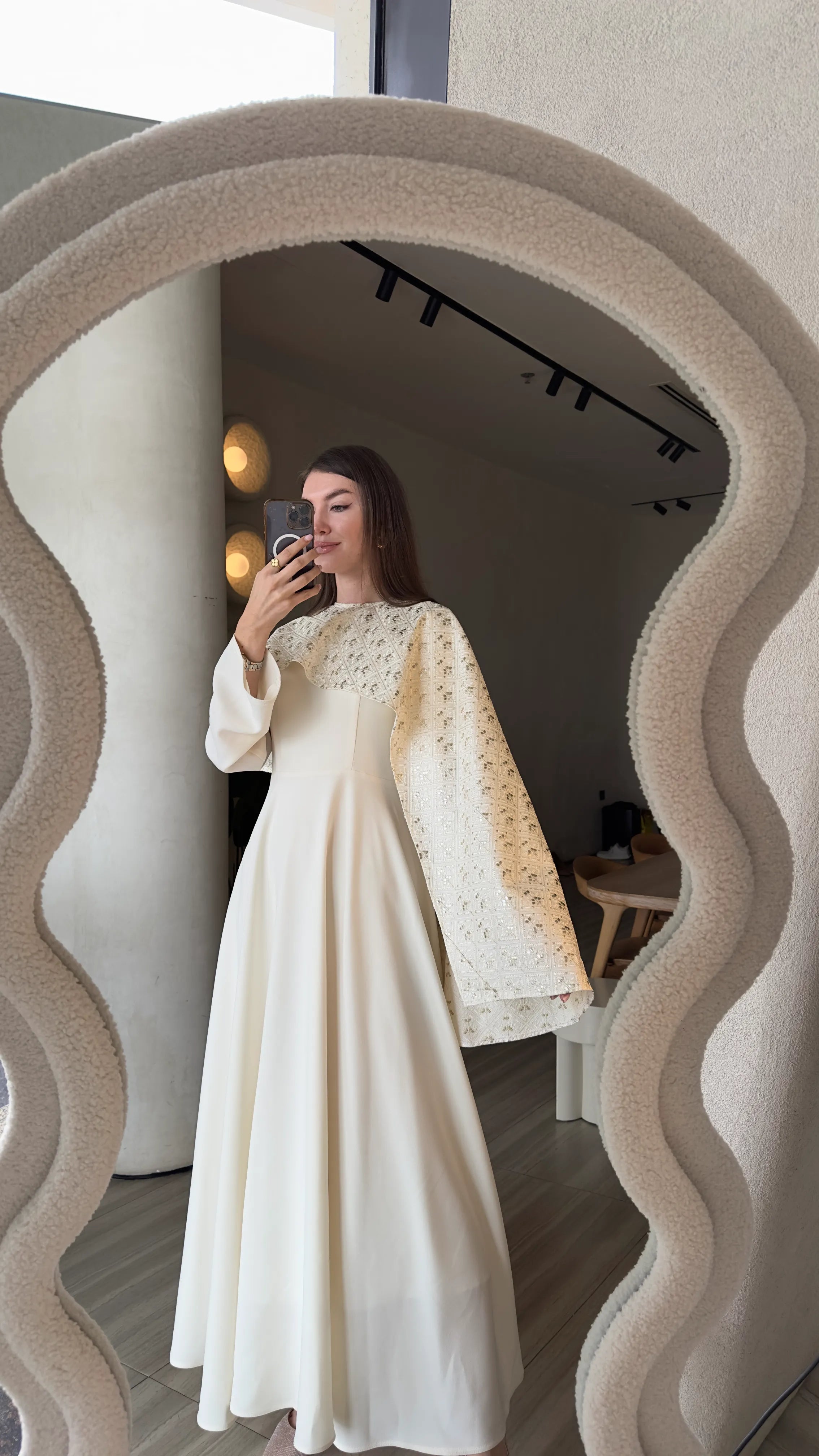 Malak Dress in off white - customization