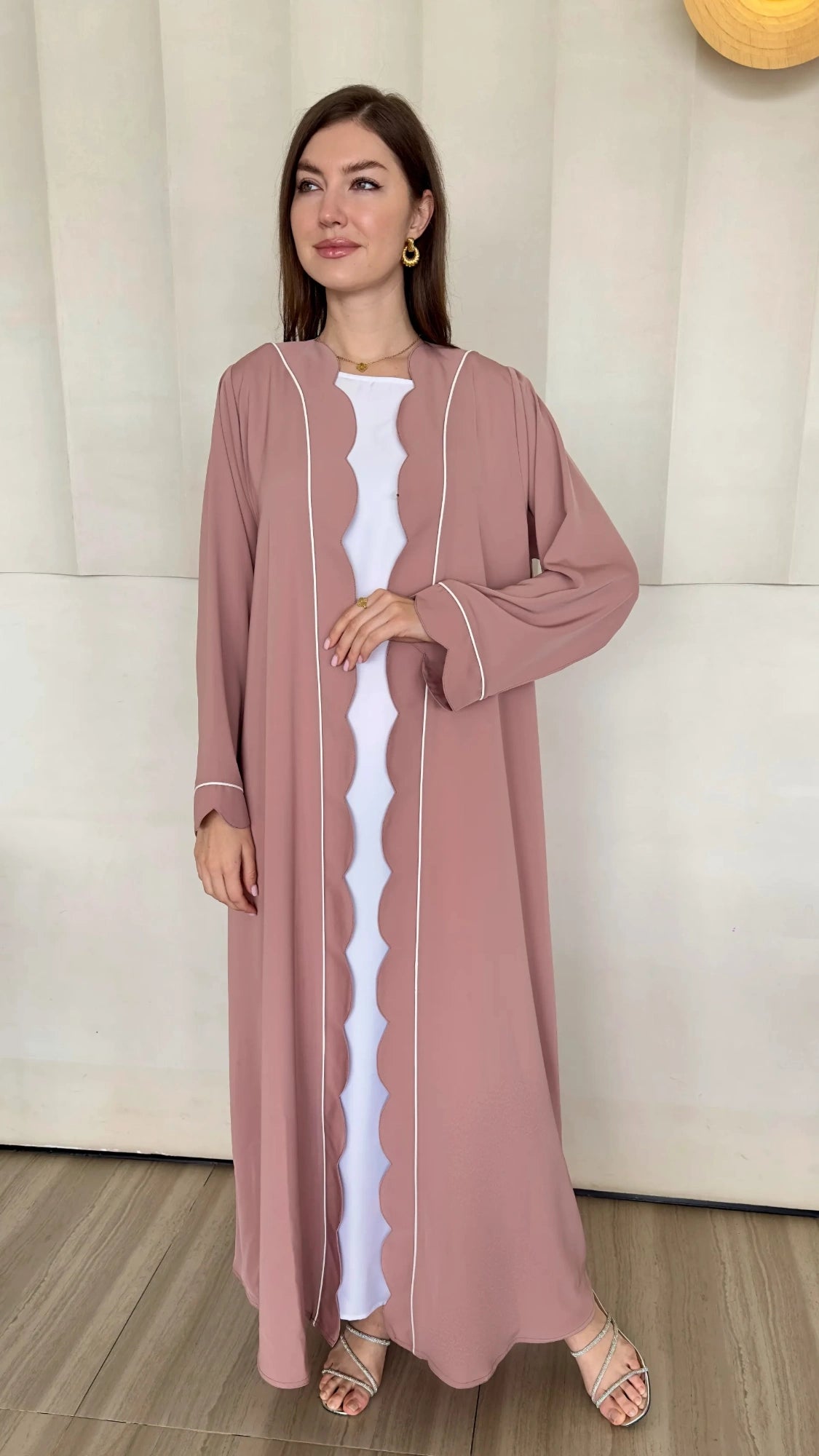 Curves Abaya - Dark Pink