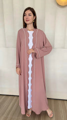 Curves Abaya - Dark Pink