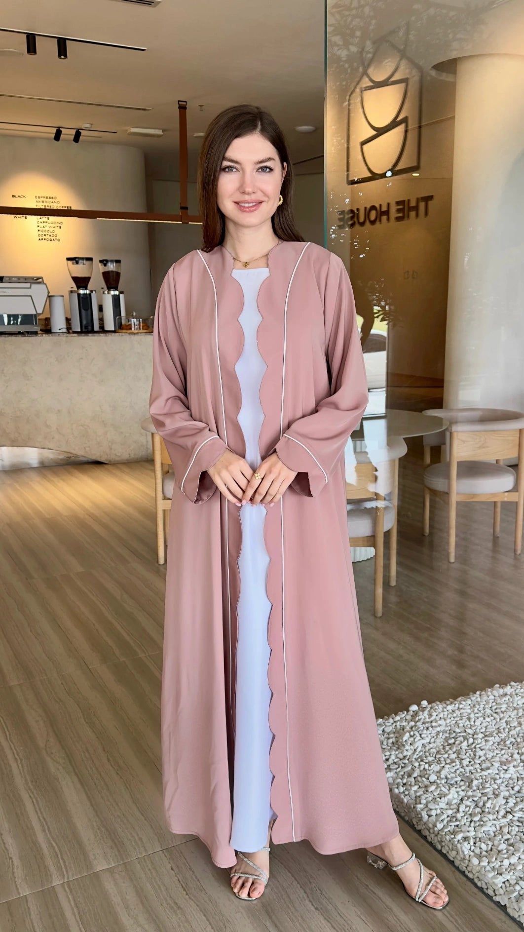 Curves Abaya - Dark Pink