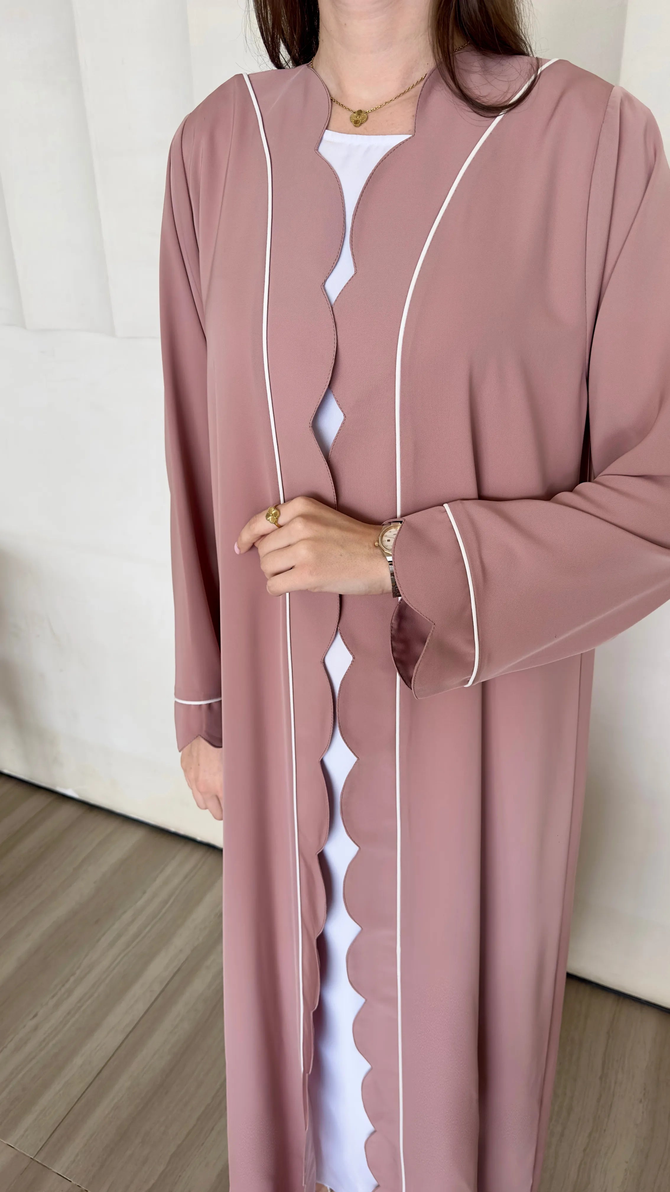Curves Abaya - Dark Pink