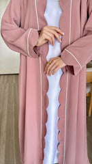 Curves Abaya - Dark Pink