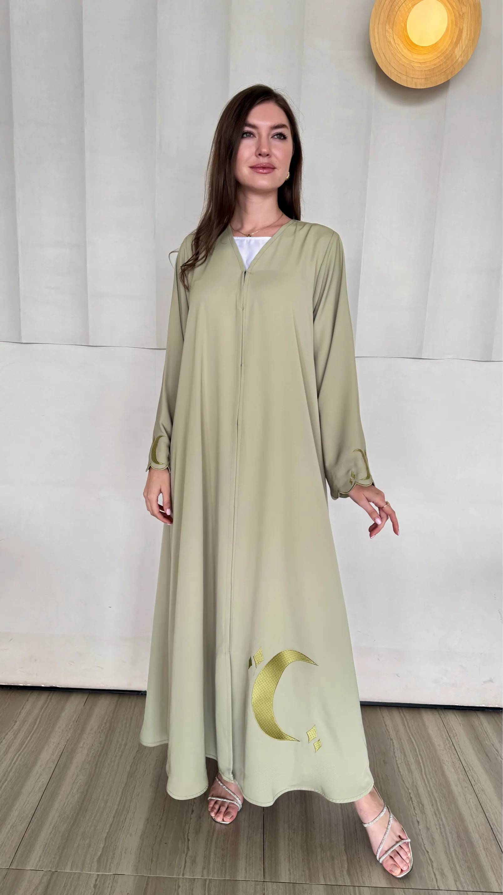 Ramadan Abaya - Pistachio Green