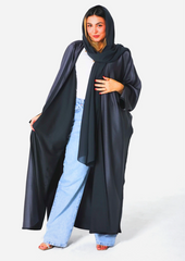 Zolfa Abaya Double Face Dark Gray